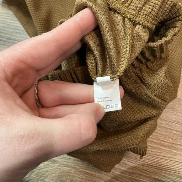 Toddler Brown Waffle Knit 2-Piece Lounge Set | Size 3Y - Picture 7 of 8